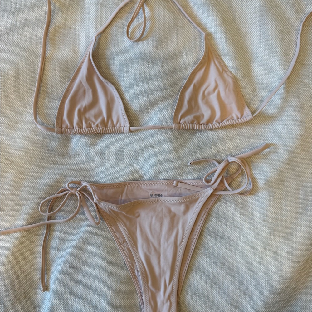 Eterne Pink String Triangle Bikini Set